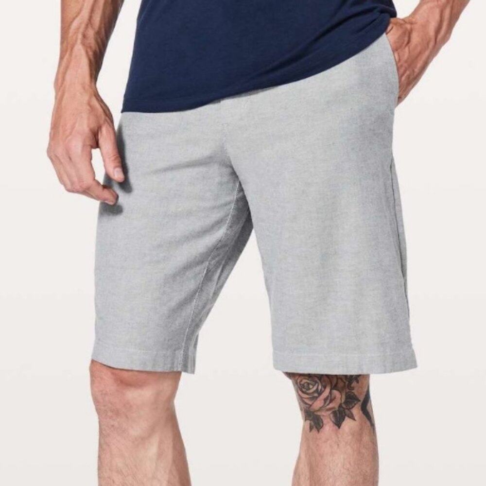 Lululemon Mens Commission Shorts SZ 30 Qwick Oxford Gray Chino